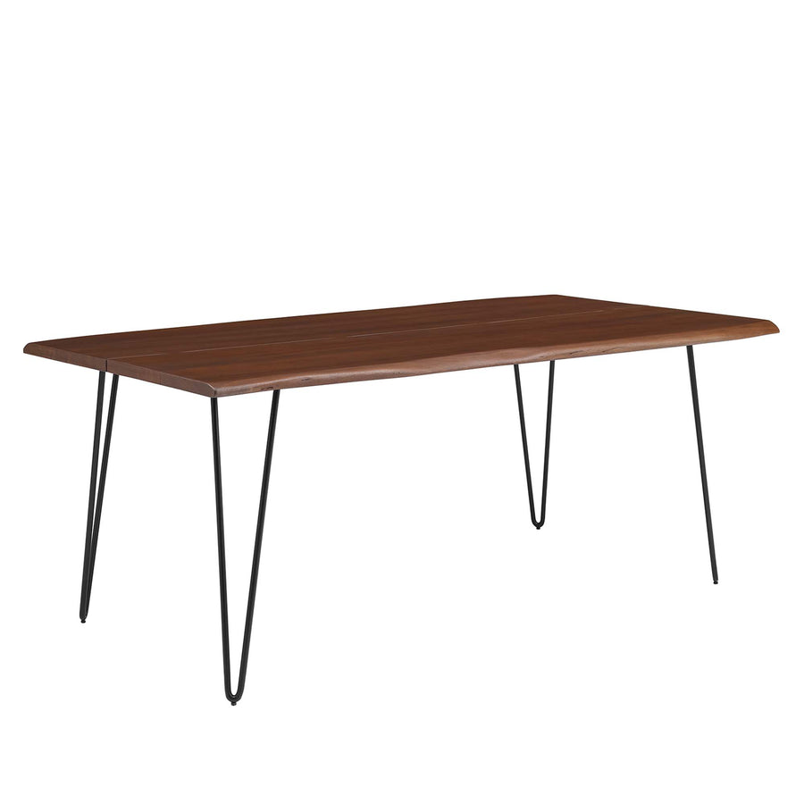 Coir 74" Live Edge Acacia Wood Acacia Wood Dining Table in Black Walnut