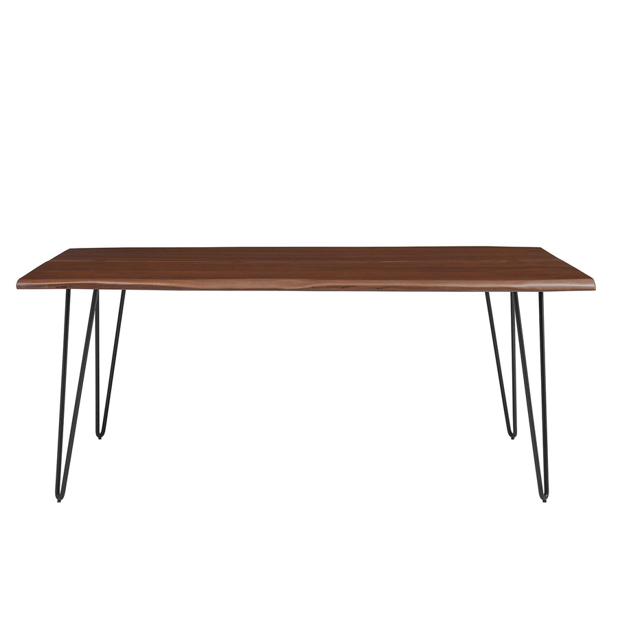 Coir 74" Live Edge Acacia Wood Acacia Wood Dining Table in Black Walnut