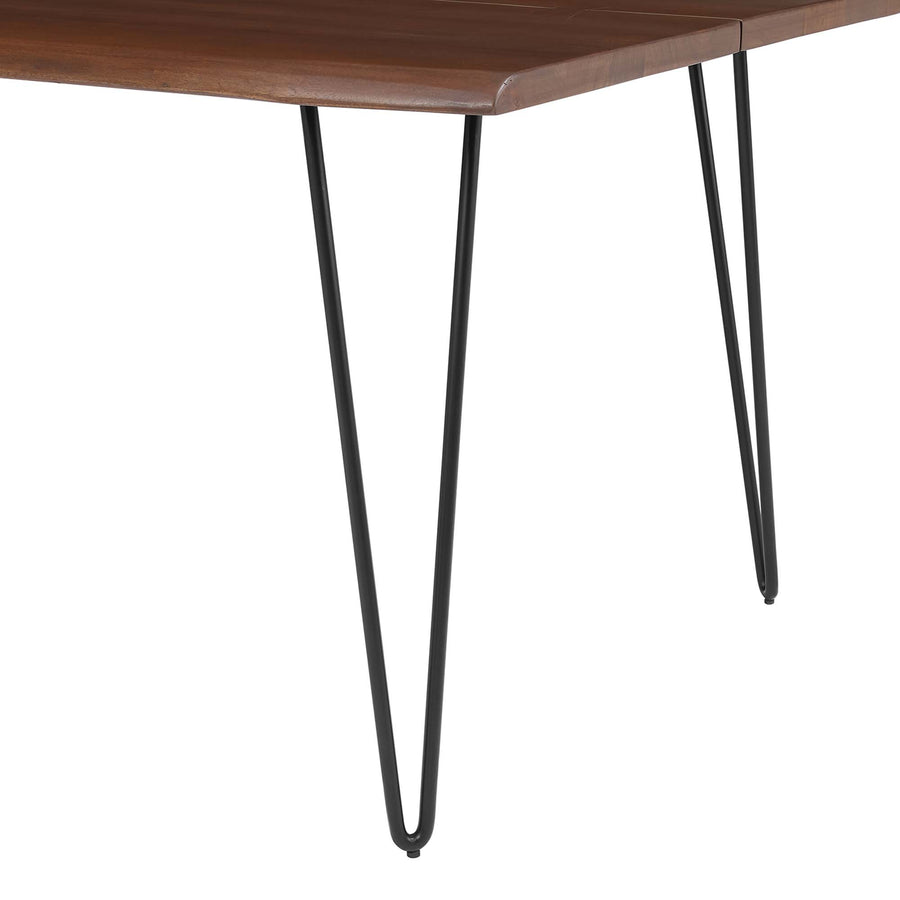Coir 74" Live Edge Acacia Wood Acacia Wood Dining Table in Black Walnut