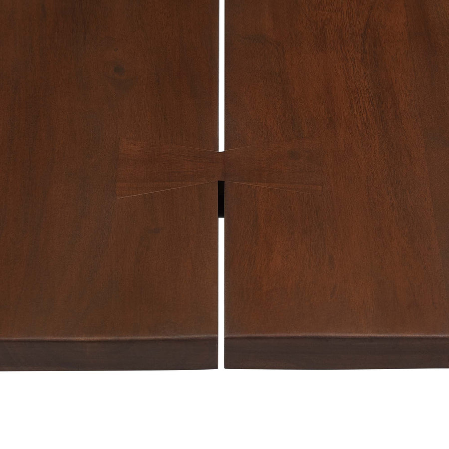 Coir 74" Live Edge Acacia Wood Acacia Wood Dining Table in Black Walnut