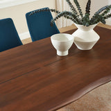 Coir 74" Live Edge Acacia Wood Acacia Wood Dining Table in Black Walnut