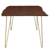 Coir 74" Live Edge Acacia Wood Acacia Wood Dining Table in Gold Walnut