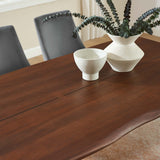 Coir 74" Live Edge Acacia Wood Acacia Wood Dining Table in Gold Walnut