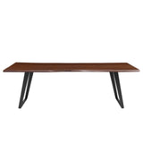 Verdelho 96" Live Edge Acacia Wood Acacia Wood Dining Table in Black Walnut