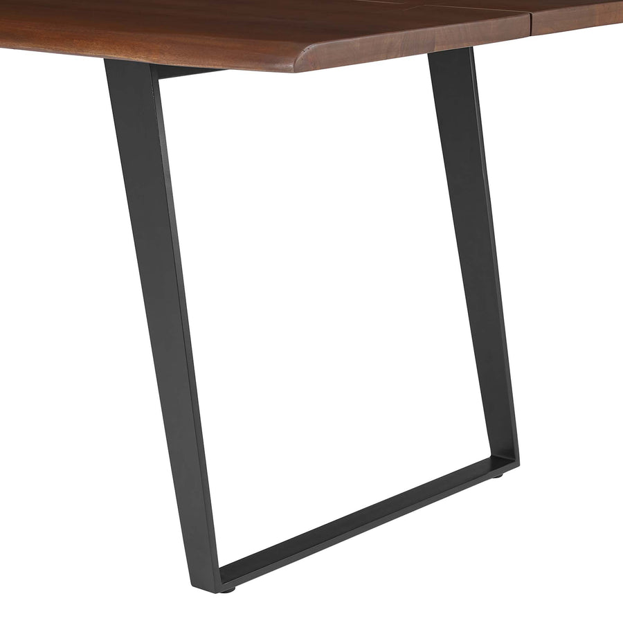 Verdelho 96" Live Edge Acacia Wood Acacia Wood Dining Table in Black Walnut