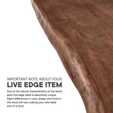 Verdelho 96" Live Edge Acacia Wood Acacia Wood Dining Table in Black Walnut