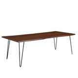 Coir 96" Live Edge Acacia Wood Acacia Wood Dining Table in Black Walnut