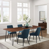 Coir 96" Live Edge Acacia Wood Acacia Wood Dining Table in Black Walnut