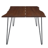 Coir 96" Live Edge Acacia Wood Acacia Wood Dining Table in Black Walnut