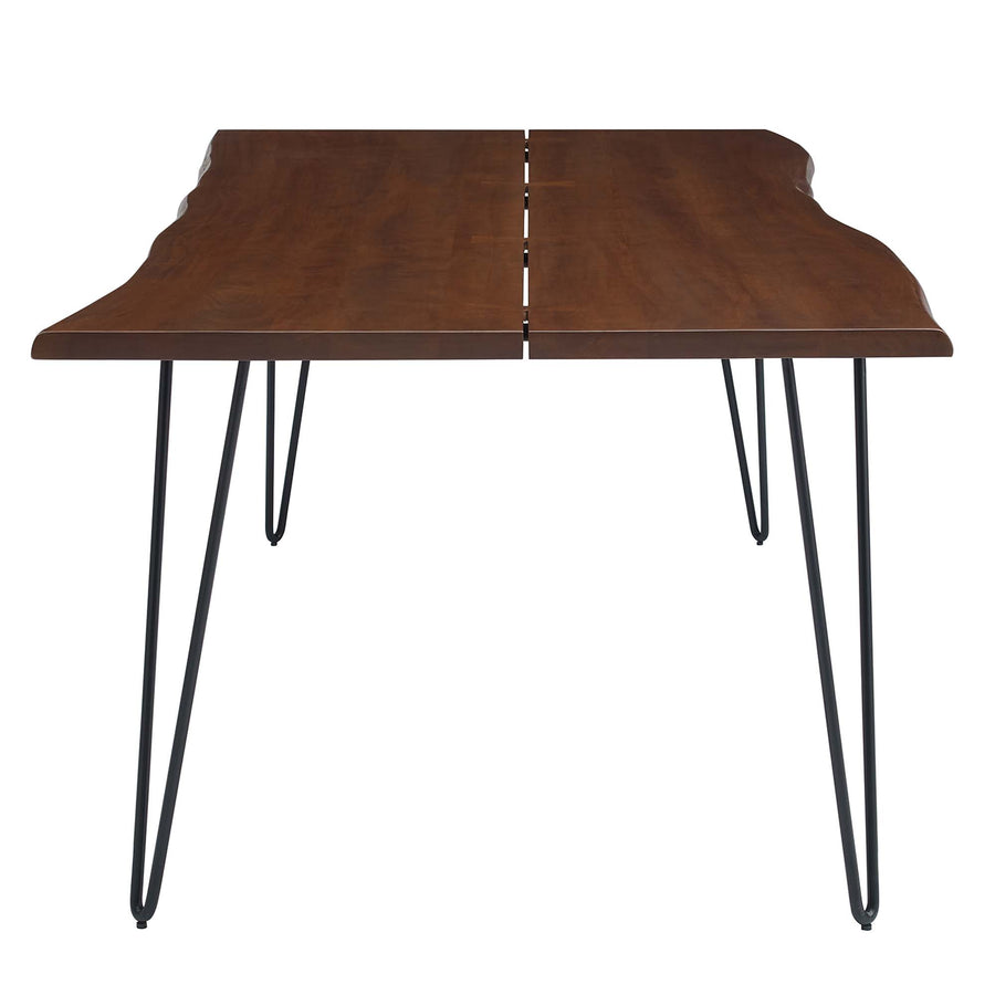 Coir 96" Live Edge Acacia Wood Acacia Wood Dining Table in Black Walnut