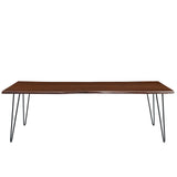 Coir 96" Live Edge Acacia Wood Acacia Wood Dining Table in Black Walnut