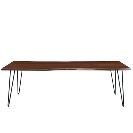 Ardor 96" Live Edge Acacia Wood Acacia Wood Dining Table in Black Walnut