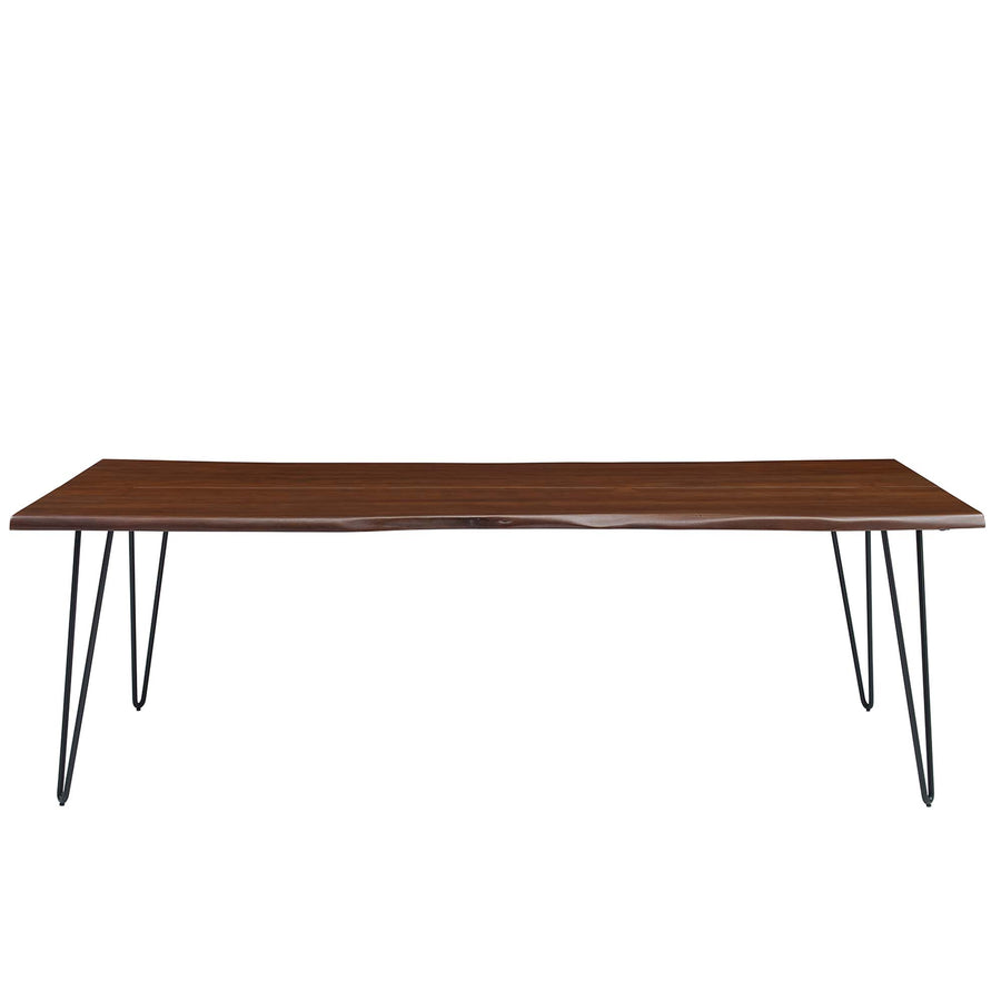 Coir 96" Live Edge Acacia Wood Acacia Wood Dining Table in Black Walnut