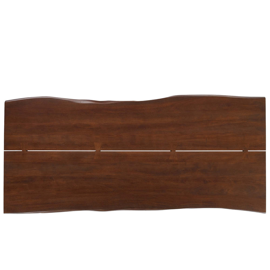 Coir 96" Live Edge Acacia Wood Acacia Wood Dining Table in Black Walnut