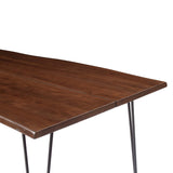 Coir 96" Live Edge Acacia Wood Acacia Wood Dining Table in Black Walnut