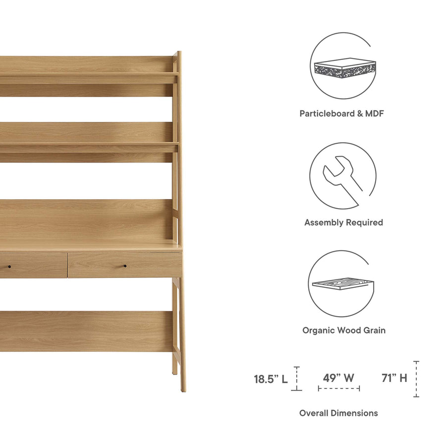 Finch Office Desk in Oak