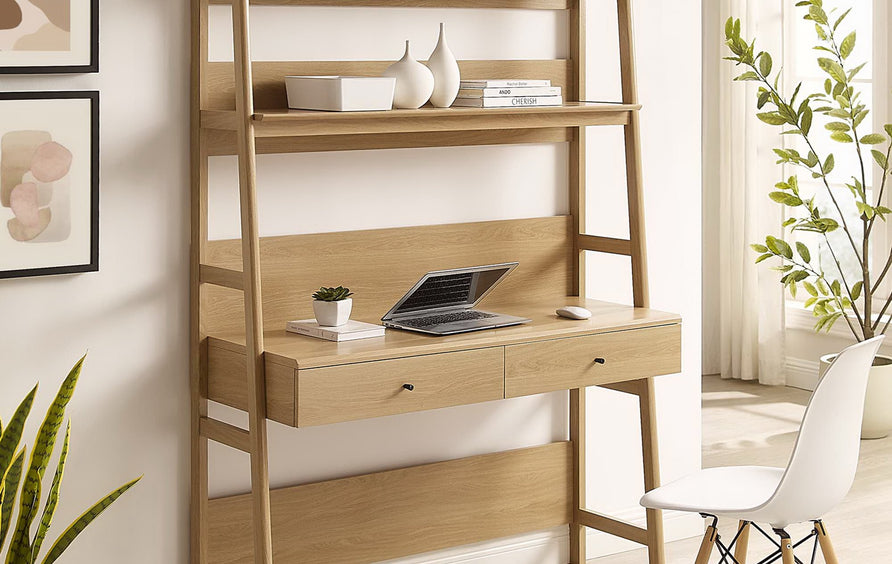 Finch Office Desk in Oak