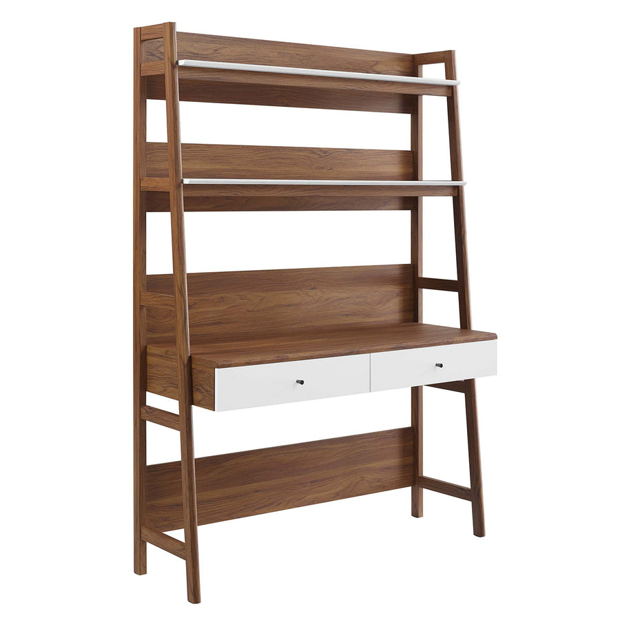 Finch Office Desk in Walnut White