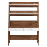 Finch Office Desk in Walnut White