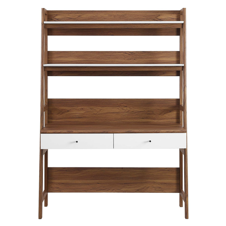 Finch Office Desk in Walnut White