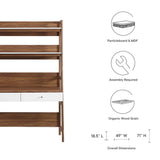 Finch Office Desk in Walnut White