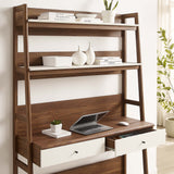 Finch Office Desk in Walnut White
