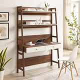 Finch Office Desk in Walnut White