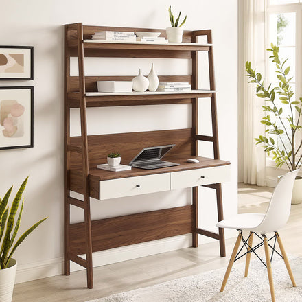 Bixby Office Desk in Walnut White