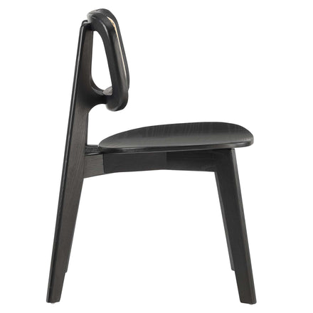 Habitat Wood Dining Side Chair Set of 2 in Black