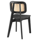Lucian Wood Dining Side Chair Set of 2 in Black