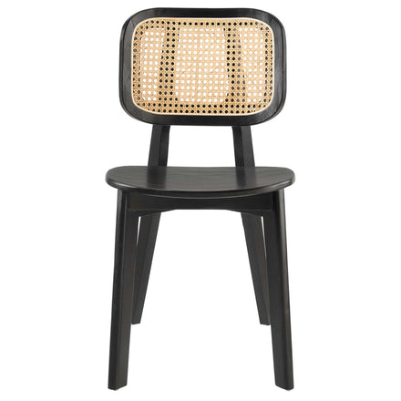 Habitat Wood Dining Side Chair Set of 2 in Black