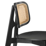 Lucian Wood Dining Side Chair Set of 2 in Black