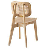Lucian Wood Dining Side Chair Set of 2 in Gray