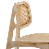 Lucian Wood Dining Side Chair Set of 2 in Gray