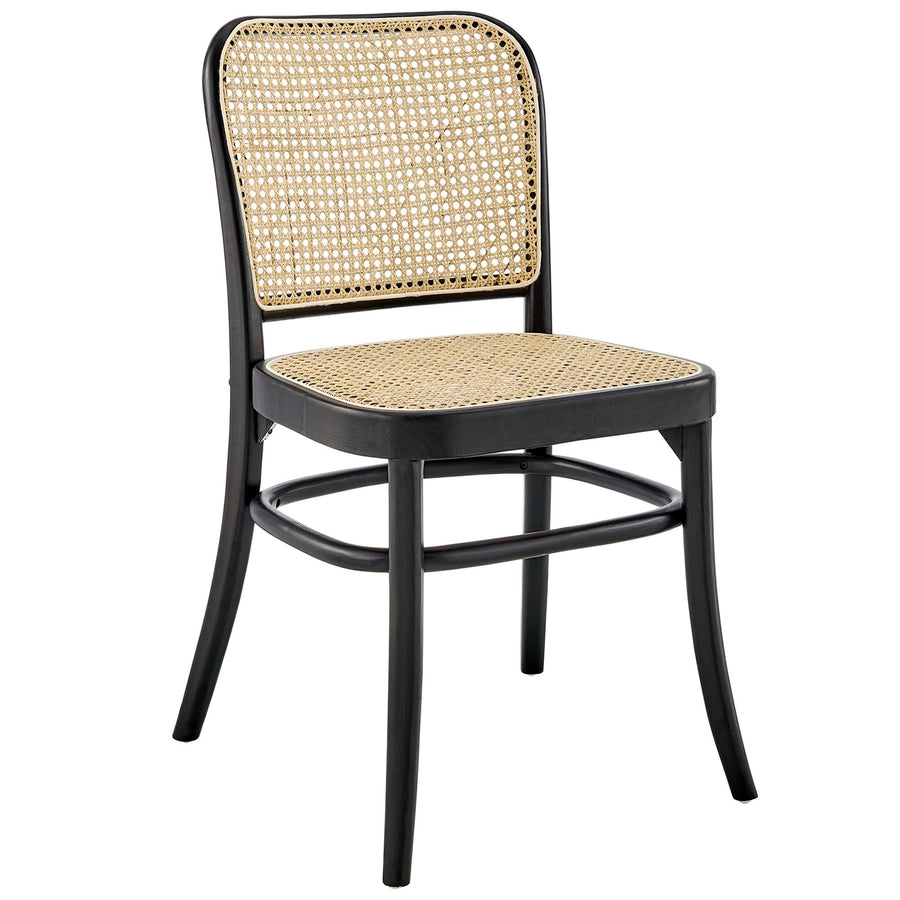 Malvasia Wood Dining Side Chair Set of 2 in Black