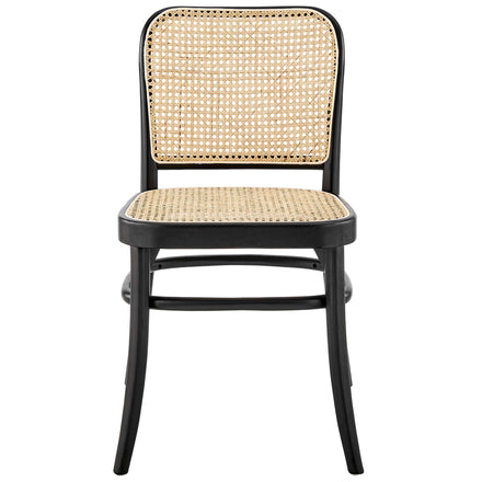 Winona Wood Dining Side Chair Set of 2 in Black