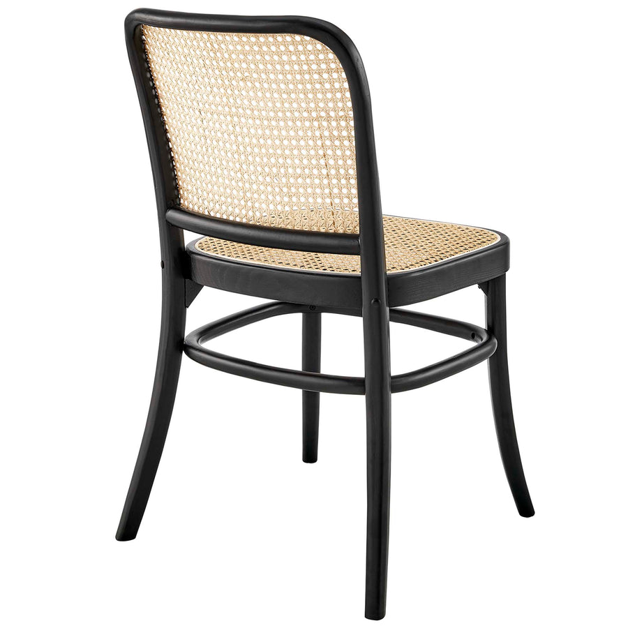 Malvasia Wood Dining Side Chair Set of 2 in Black
