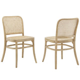 Malvasia Wood Dining Side Chair Set of 2 in Gray