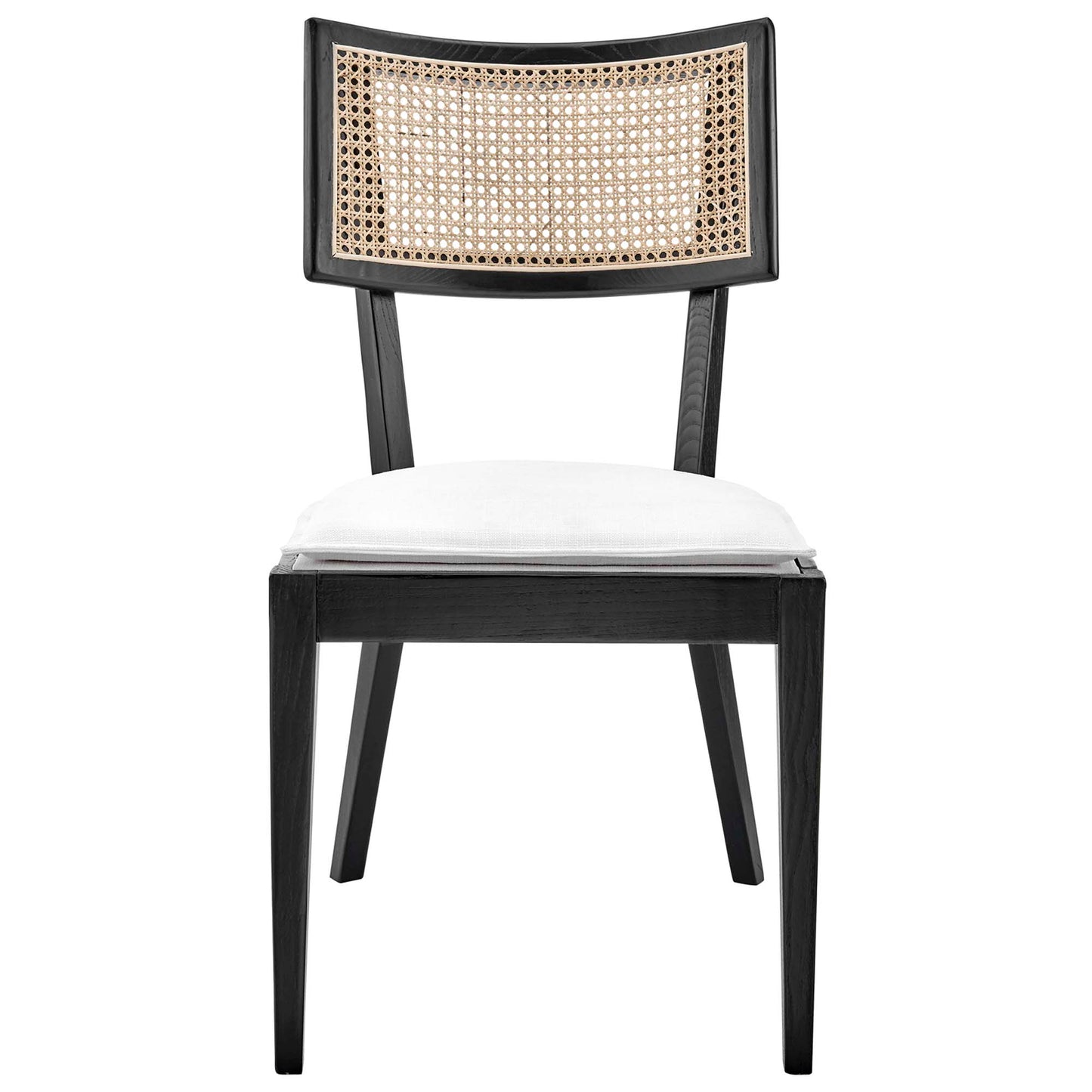 Caledonia Fabric Upholstered Wood Dining Chair Set of 2 by Furniture For America