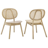 Ivor Wood Dining Side Chair Set of 2 in Gray