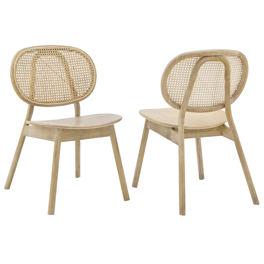 Ivor Wood Dining Side Chair Set of 2 in Gray