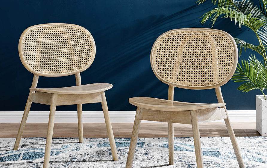 Ivor Wood Dining Side Chair Set of 2 in Gray