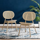 Ivor Wood Dining Side Chair Set of 2 in Gray