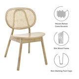 Ivor Wood Dining Side Chair Set of 2 in Gray