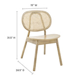 Ivor Wood Dining Side Chair Set of 2 in Gray