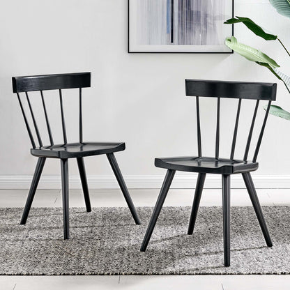 Sutter Wood Dining Side Chair Set of 2 by Furniture for America
