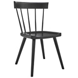 Wisteria Wood Dining Side Chair Set of 2 in Black