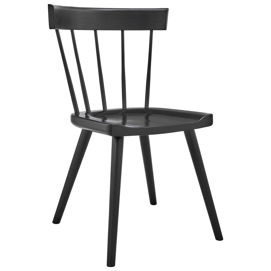 Wisteria Wood Dining Side Chair Set of 2 in Black