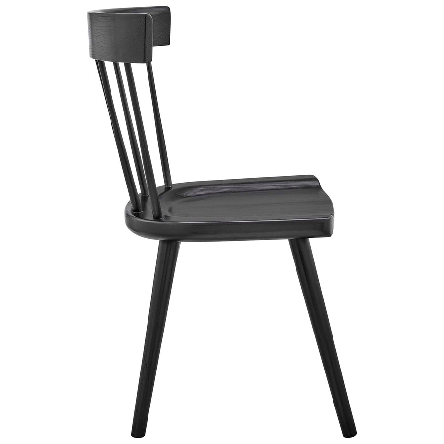 Wisteria Wood Dining Side Chair Set of 2 in Black