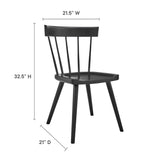 Wisteria Wood Dining Side Chair Set of 2 in Black